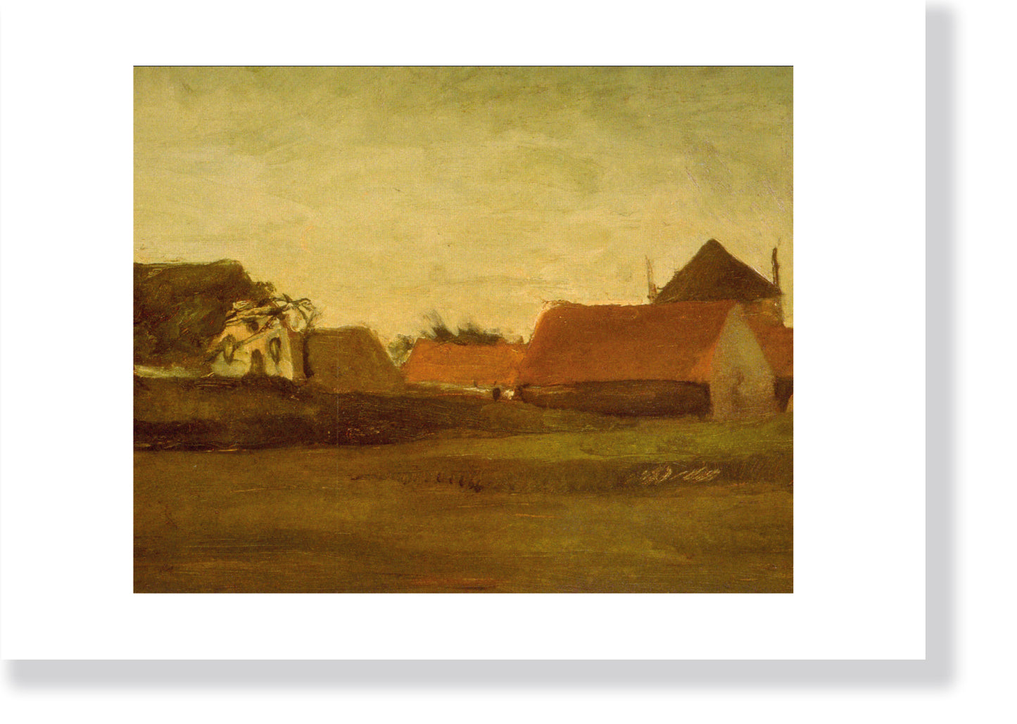 "Farmhouses" by Vincent van Gogh
