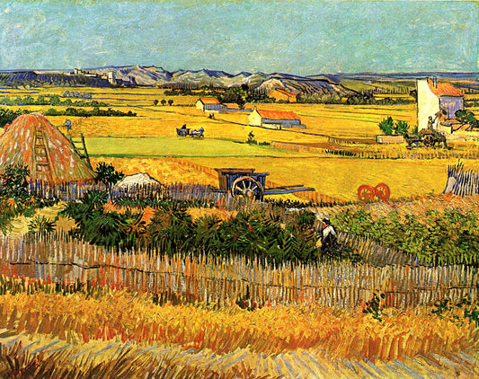 "Harvest at La Crau" by Vincent van Gogh