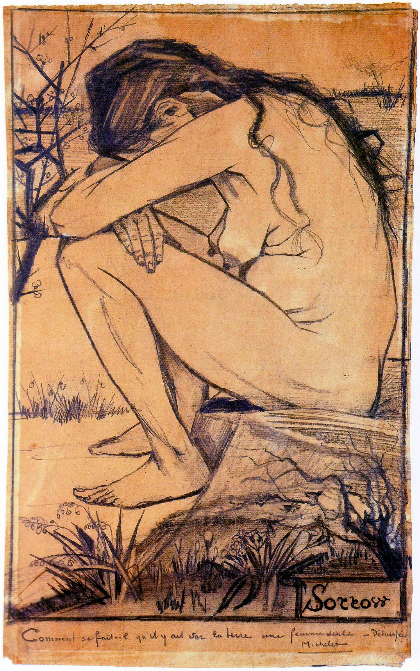 "Sorrow" by Vincent van Gogh